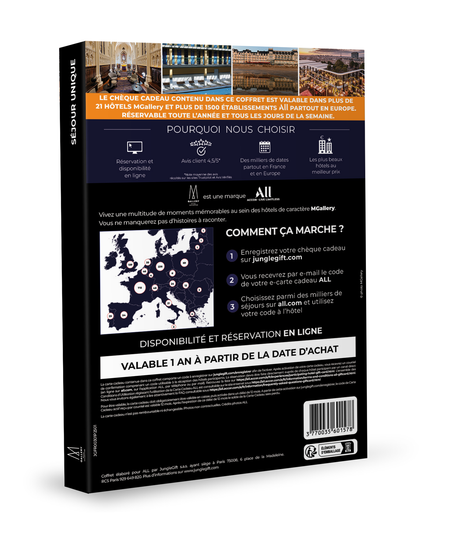 Coffret cadeau : Séjour unique MGallery